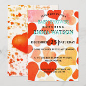 Red Hearty Valentine Baby shower Invitation (Devant / Derrière)