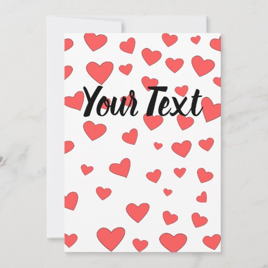 Red Heat Pattern met aangepaste tekst Kaart (Voorkant)