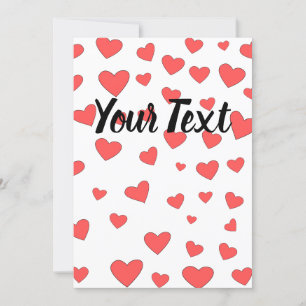 Red Heat Pattern met aangepaste tekst Kaart
