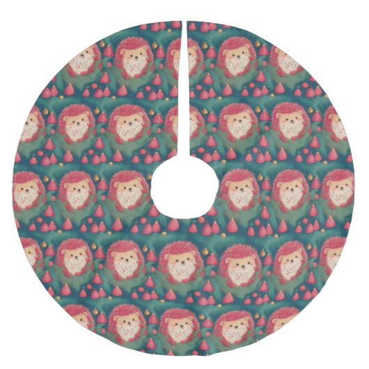 Red Hedgehog Haven Kerstboom Rok (Voorkant)