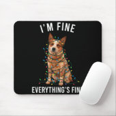 Red Heeler Christmas I'm Fine Everything Is Fine Muismat (Met muis)