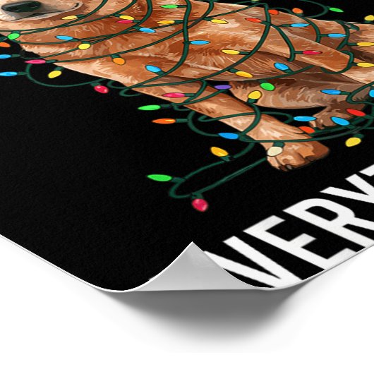 Red Heeler Christmas I'm Fine Everything Is Fine Poster (Hoek)