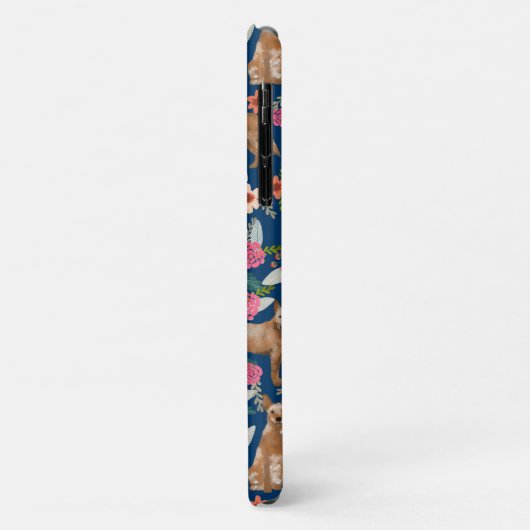 Red Heeler dog  florals navy Case-Mate iPhone Case (Achterkant/links)