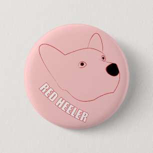 Red Heeler Ronde Button 5,7 Cm