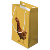 Red Hen Chicken Gift Bag Klein Cadeauzakje (Achterkant Gekanteld)