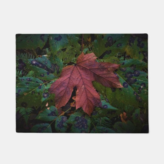 Red Herfst Leaf Deurmat (Voorkant)