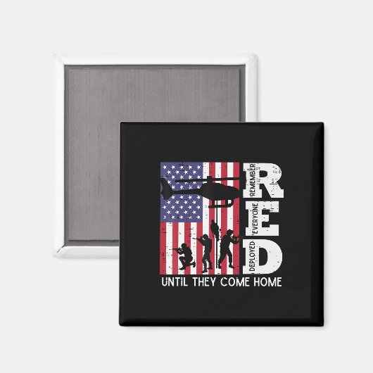 RED Herinner iedereen die de vlag Helikopter Mem v Magneet (Voorkant / Achterkant)