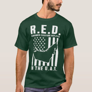 RED herinnert iedereen die in de VAE wordt opgeste T-shirt