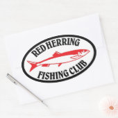 Red Herring Gevist Club Ovale Sticker (Envelop)