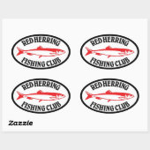 Red Herring Gevist Club Ovale Sticker (Vel)