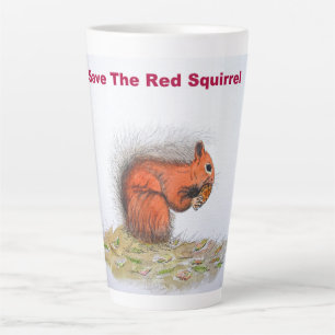 Red het behoud van de rode eekhoorn latte mok