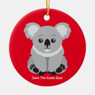 Red het Koala-Beer Keramisch Ornament