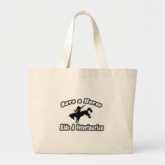 Red het paard, rit dierenarts grote tote bag