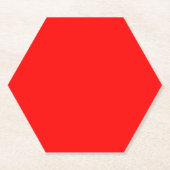Red Hexagon Kartonnen Onderzetters (Voorkant)