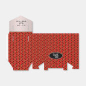 Red Hexagon Swirl Bruiloft Partij Bedankdoosjes (Uitgevouwen)