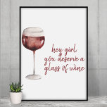 Red Hey Girl Vous Méritez Un Verre De Vin Citation<br><div class="desc">Red Hey Girl Vous Méritez Un Verre De Vin Citation</div>