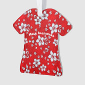 Red Hibiscus Aloha Shirt Ornament (voorkant)