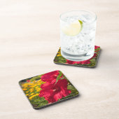 Red Hibiscus Bier Onderzetter (Rechterzijde)