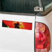 Red Hibiscus Bumpersticker (Op Truck)