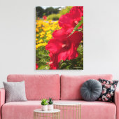 Red Hibiscus Canvas Afdruk (Insitu (Woonkamer))