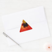Red Hibiscus Driehoek Sticker (Envelop)