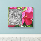 Red Hibiscus Flower Creëer Uw eigen foto Canvas Afdruk (Insitu (Houten vloer))