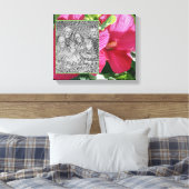 Red Hibiscus Flower Creëer Uw eigen foto Canvas Afdruk (Insitu (Slaapkamer))