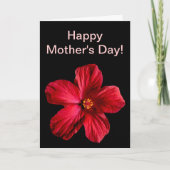 Red Hibiscus Flower Moederdag, ZSSG Kaart (Voorkant)