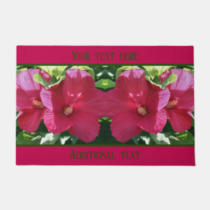 Red Hibiscus flower Pair Sluiten Persoonlijk Deurmat