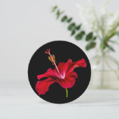Red Hibiscus Flower Side Uitzicht Kaart (Staand voorkant)