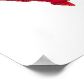 Red Hibiscus Flower Side Uitzicht Poster (Hoek)