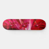 Red Hibiscus Flower Side Uitzicht Skateboard (Horizontaal)