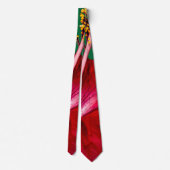 Red Hibiscus Flower Side Uitzicht Stropdas (Achterkant)