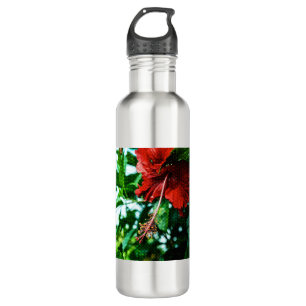 Red Hibiscus Flower Waterfles