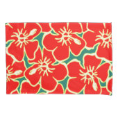 Red Hibiscus Flowers Tropical Hawaiian Decor Kussensloop (Voorkant-Links)