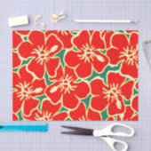 Red Hibiscus Flowers Tropical Hawaiian Luau Tissuepapier (Craft)