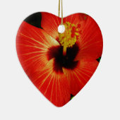Red Hibiscus Keramisch Ornament (Rechts)