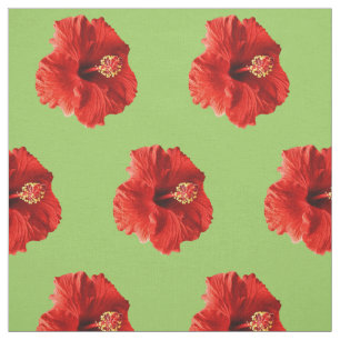 Red Hibiscus Stof
