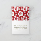 Red Hibiscus Thank Notes Cartes (Intérieur)
