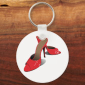 Red High Heeled Shoes Mode Sleutelhanger (Voorkant)