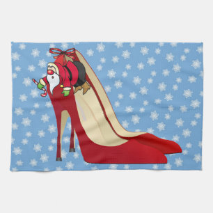 Red High Hiel Shoes/Santa Elf Theedoek