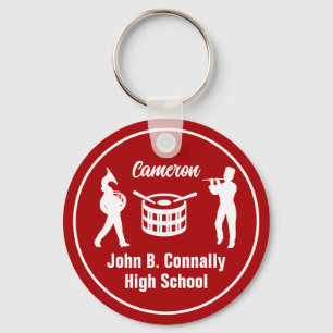 Red High School Marching Band gepersonaliseerd Sleutelhanger