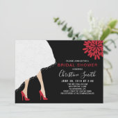 Red High talon Chaussures Bridal Douche Invitation (Debout devant)
