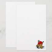 Red Hockey Goalie Briefpapier (Voorkant / Achterkant)