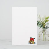 Red Hockey Goalie Briefpapier (Staand voorkant)