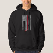 Red Hockey Stick American Flag USA Hockey Hoodie (Voorkant)