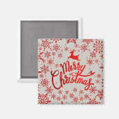 Red Holiday Christmas Magnet (Recto/Verso)