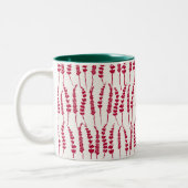 Red Holiday Fern Print Café Mug (Gauche)