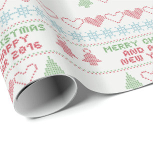 Red Holiday kerstboom Cadeaupapier