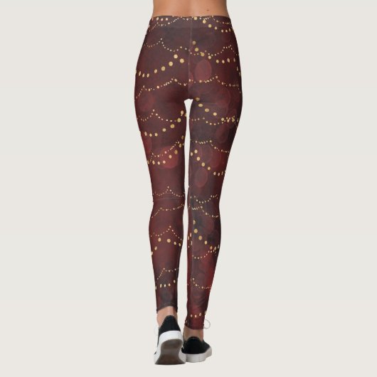 Red Holiday Lights Leggings (Dos)